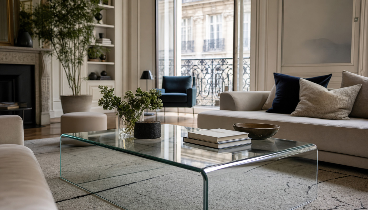 Meilleure table basse verre : le secret des intérieurs parisiens au goût du jour